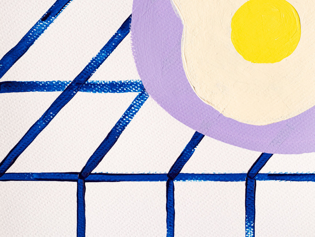 You are my perfect sunny side up egg - Acrylic on paper, Mariana Dimas
